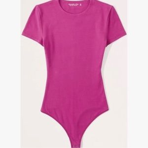 Abercrombie & Fitch Tops | Cotton Seamless Bodysuit | Color: Pink | Size: S |